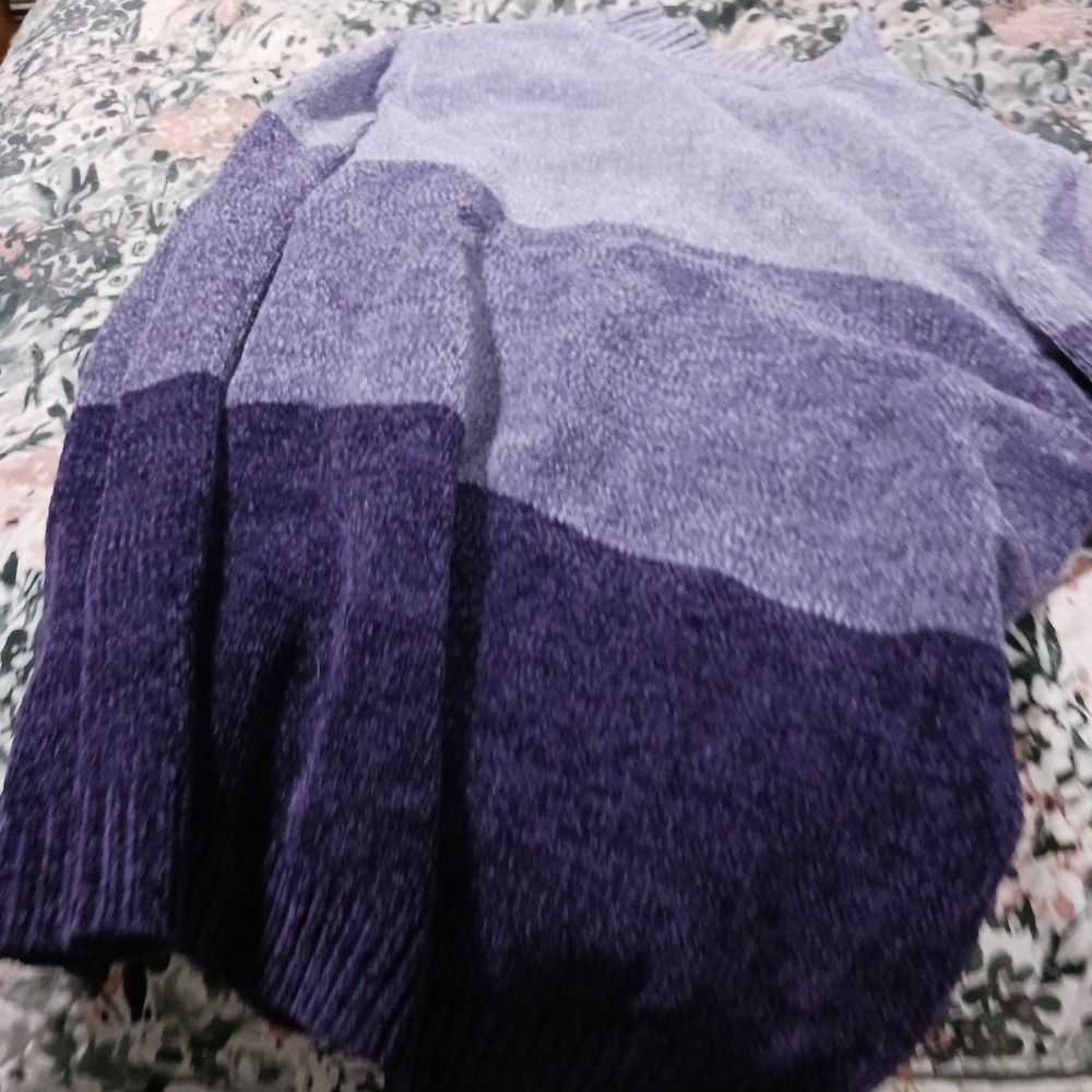 Alfred Dunner Turtleneck Purple Gradient Sweater
